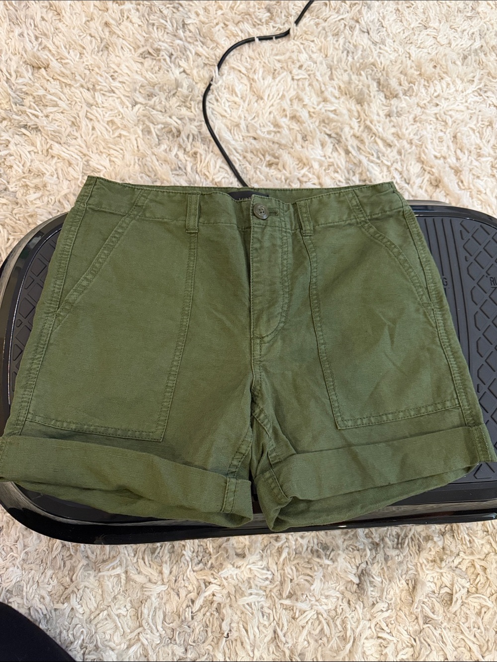 J. Crew Olive Utility Roll-Up Cargo Shorts